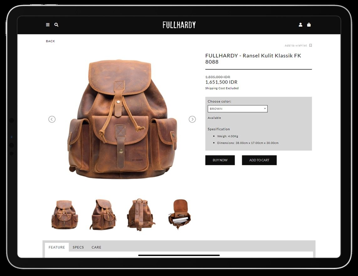 Fullhardy e-commerce